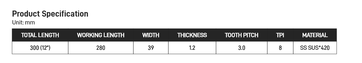 Lâmina de serra sabre de 12