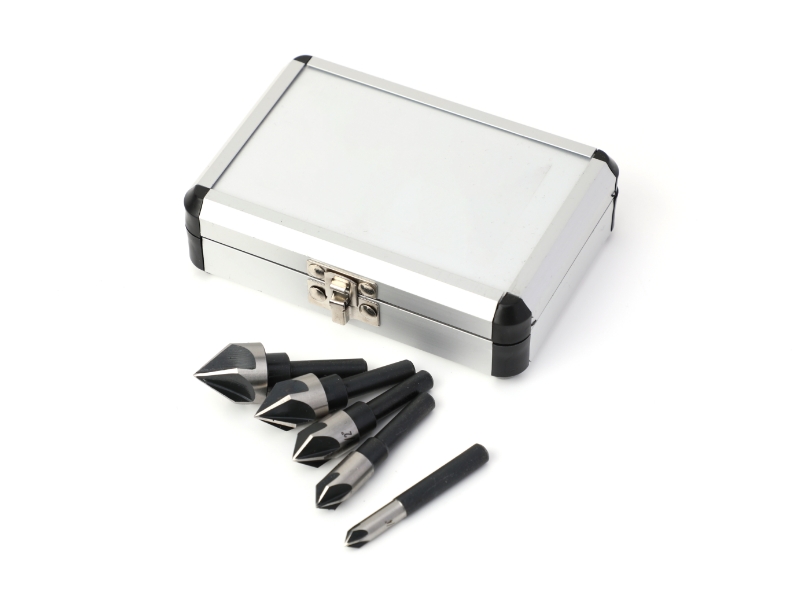5Pcs Five-Blades Chamfering Cutter Drill Bit Set