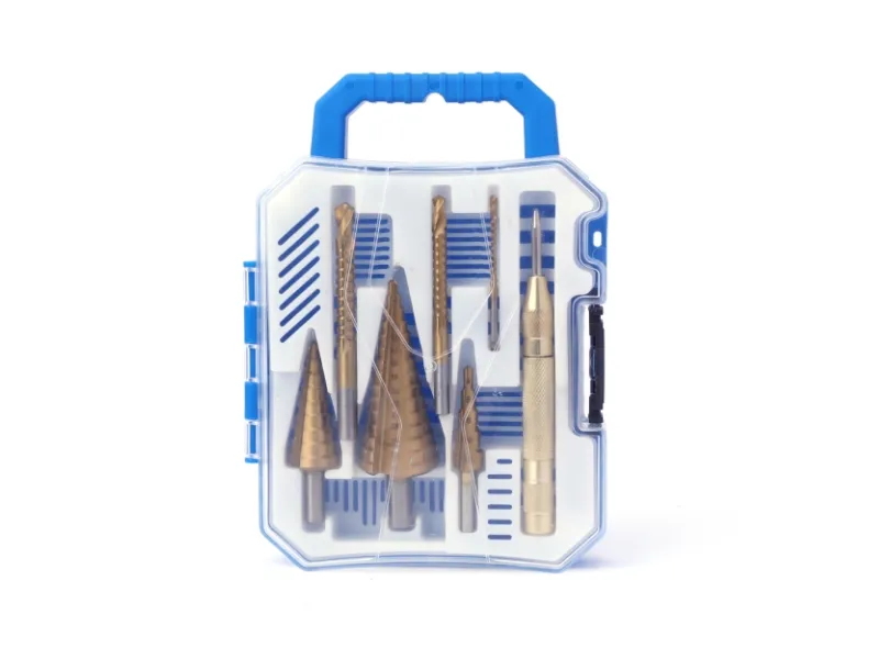 7Pcs Step Drill Bit & Sawtooth Drill Bit Set