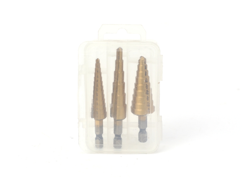 3Pcs Step Drill Bit Set
