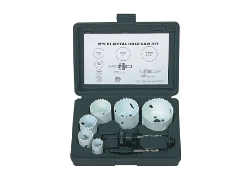 9Pcs Bi-metal Hole Saw Kit