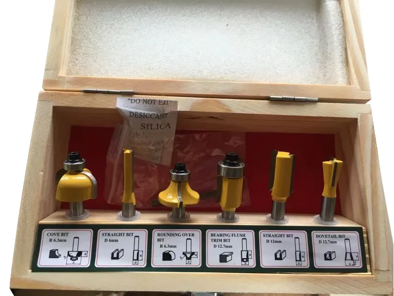 6Pcs Router Bit Set