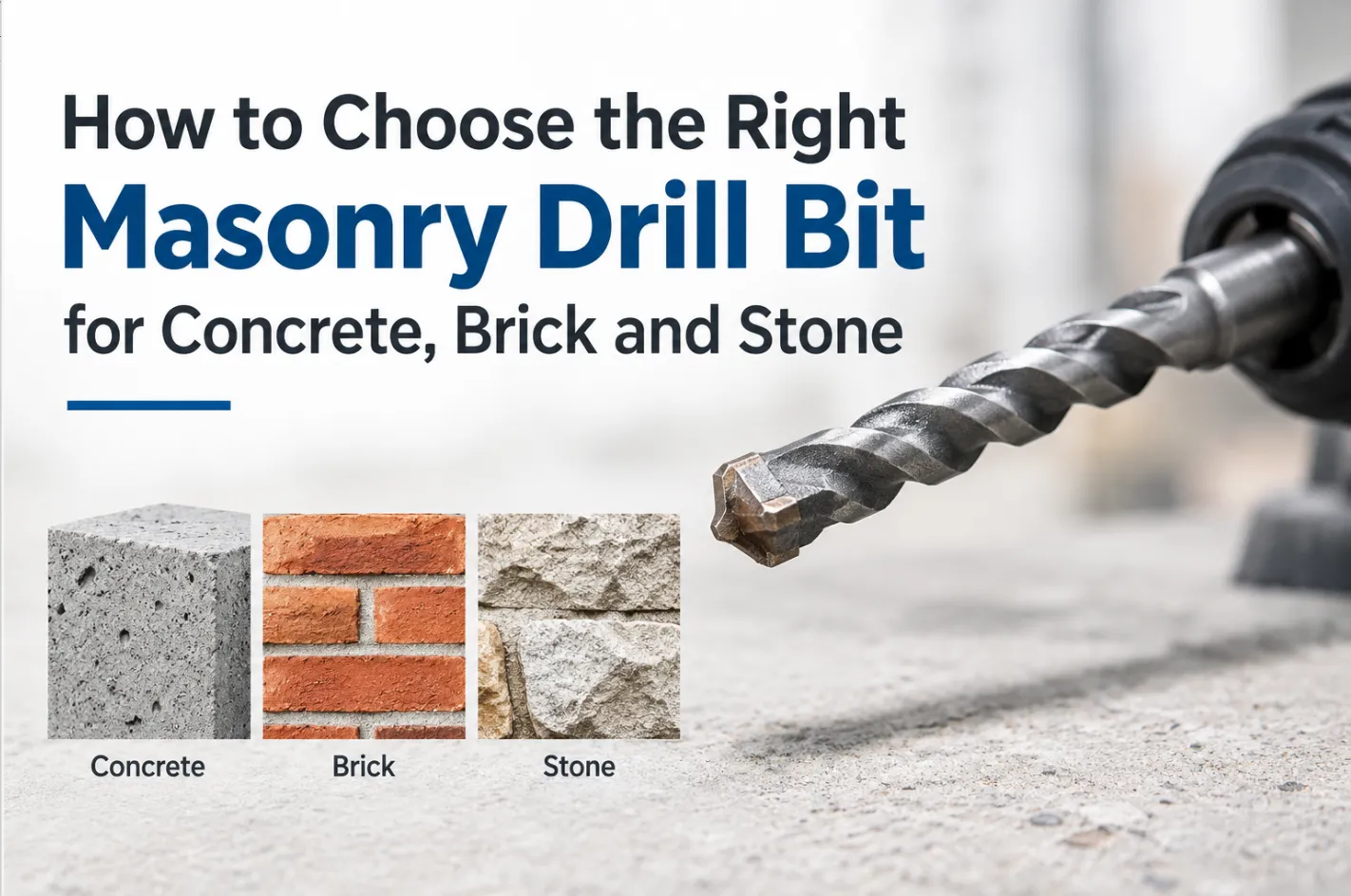 How to Choose the Right Masonry Drill Bit for Concrete, Brick and Stone